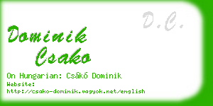 dominik csako business card