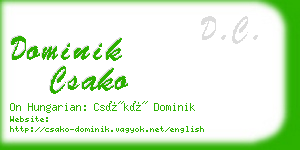 dominik csako business card